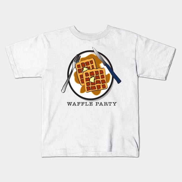 Waffle Party! Kids T-Shirt by Evil J